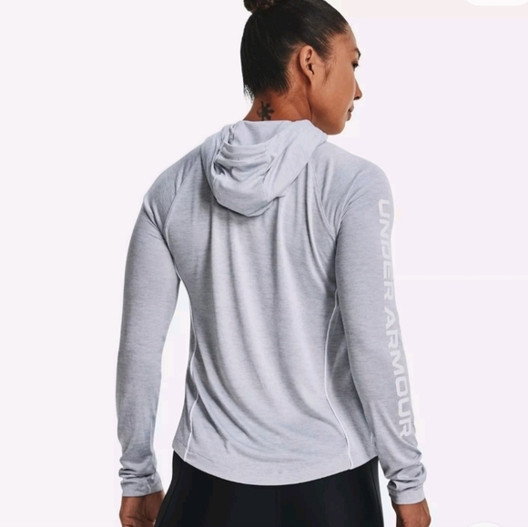 Gray‎ Under Armour athletic hoodie size medium - Picture 2 of 16